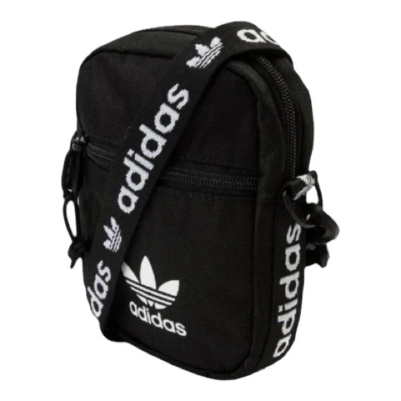 ADIDAS AUTHENTIC ORI FESTIVAL BAG CROSSBODY MEN'S WOMEN'S BLACK EMBROIDERED LOGO - Picture 1 of 4